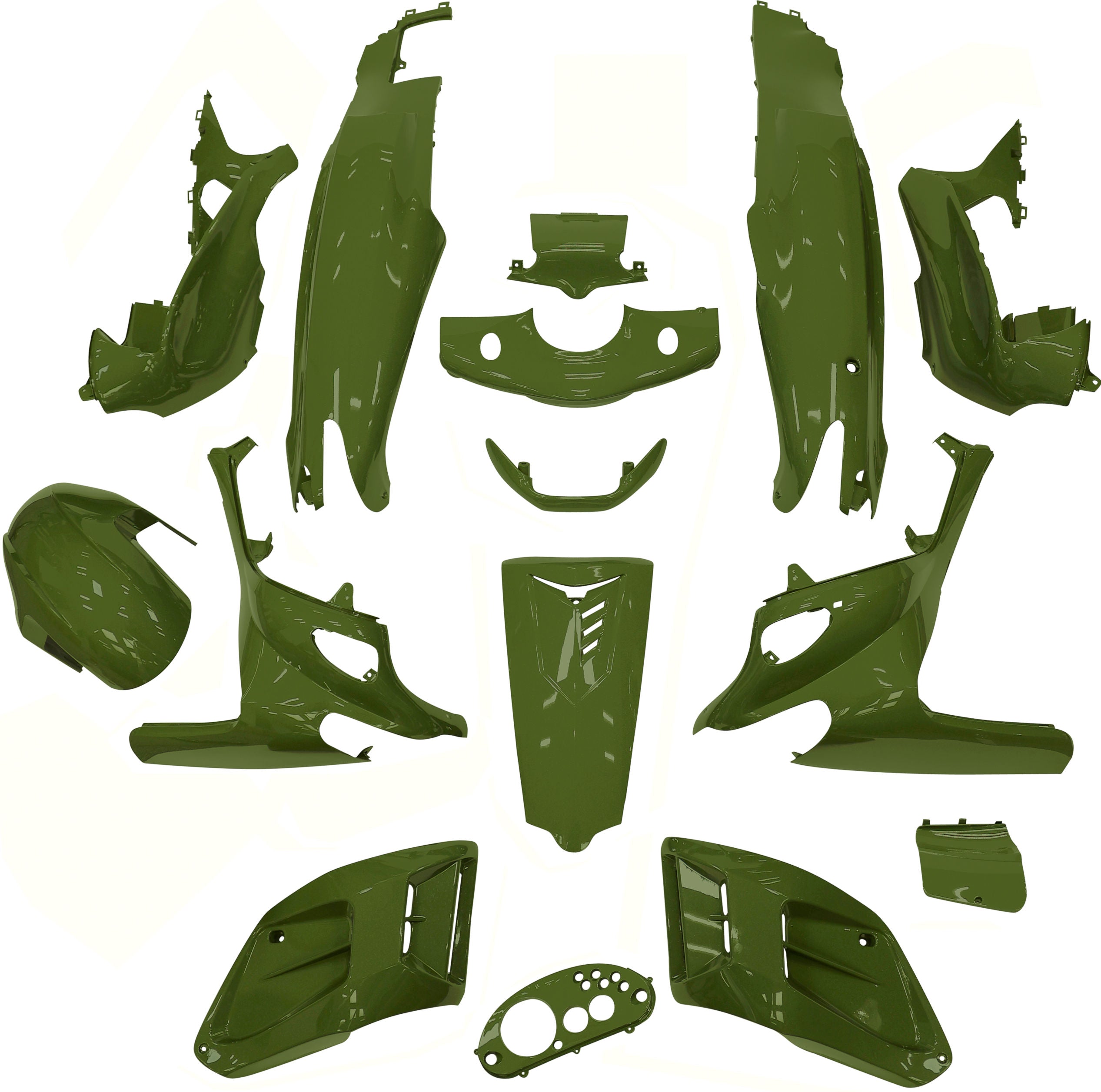 Plaatset 15-delig Edge voor Gilera Runner tot bouwjaar 08-2005 - districtgroen