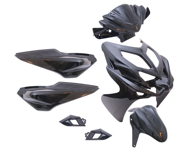 Plaatset 9-delig Yamaha Aerox-R vanaf bouwjaar 2014 - metallic zwart