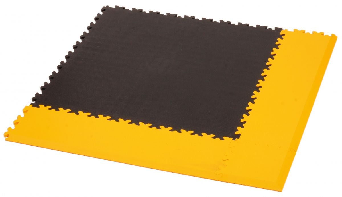 Vloertegel Cyclus 50x50x0.7 cm PVC koppelbaar - zwart