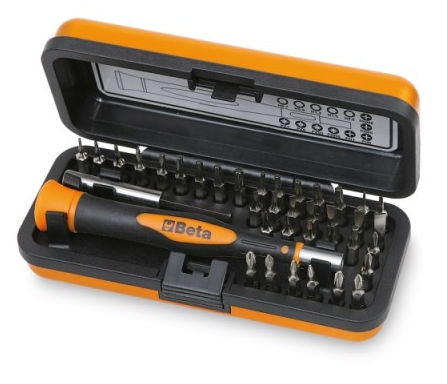 Microschroevendraaier Beta 1256/C36 met 36 verwisselbare 4-mm bits en magnetisch verlengstuk 1256/C36