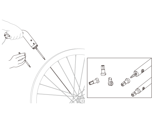 Nippelspanner IceToolz 12S4 voor hoge velg (voor boormachine)