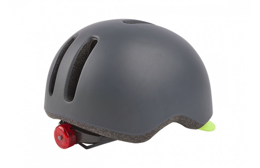 Fietshelm Polisport Commuter L (58-61cm) - mat donkergrijs/fluoriserend geel