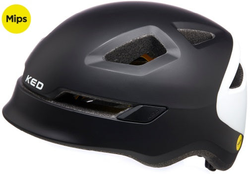 Fietshelm KED Pop Mips - small (48-52 cm) - black/white