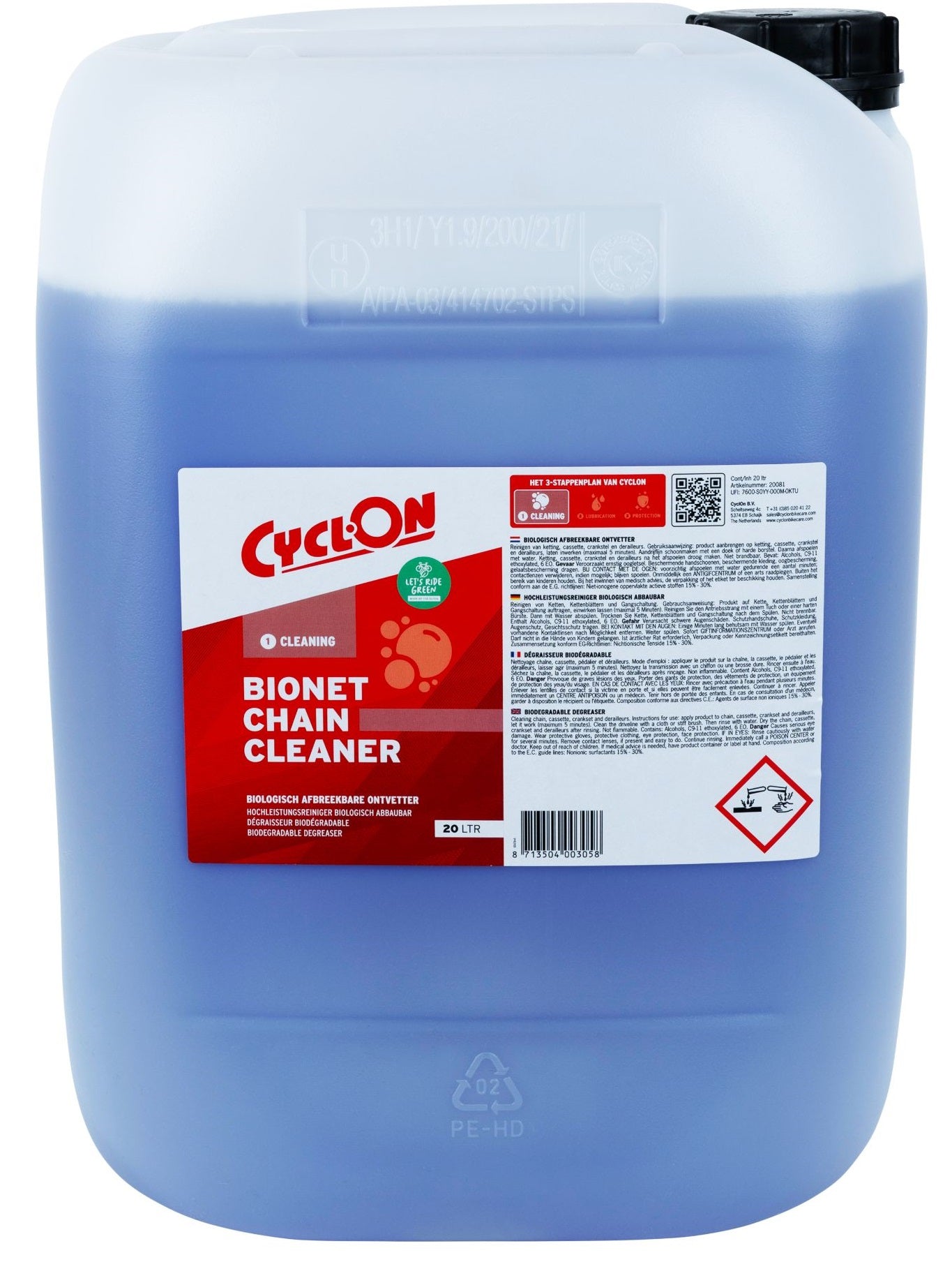Cyclon Bionet Chain Cleaner - 20 liter