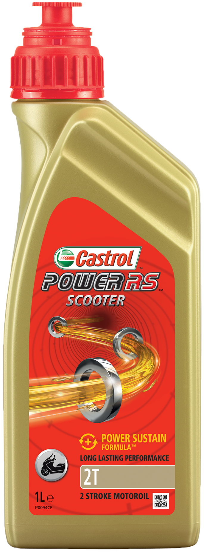 Olie Castrol Power RS Scooter 2T - fles à 1 liter