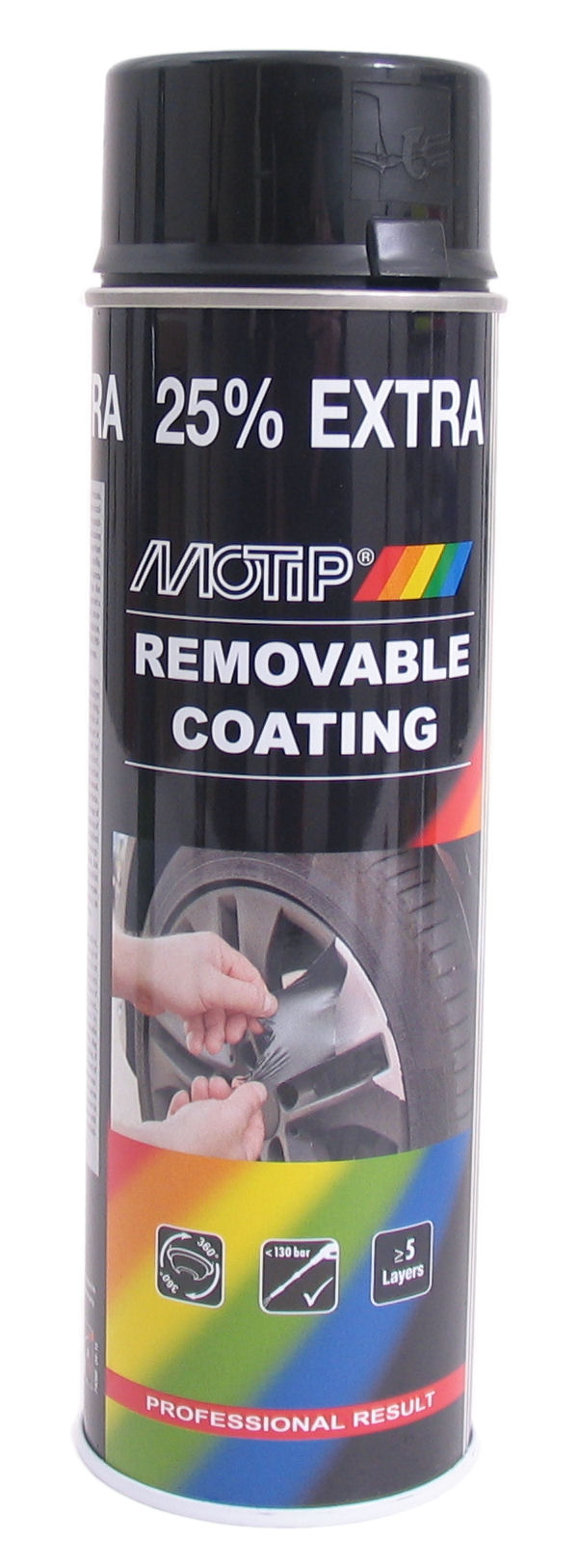 Sprayplast Motip - glanzend zwart (spuitbus á 500 ml)