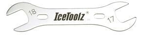 Conussleutel IceToolz 17x18mm Cr-Mo staal
