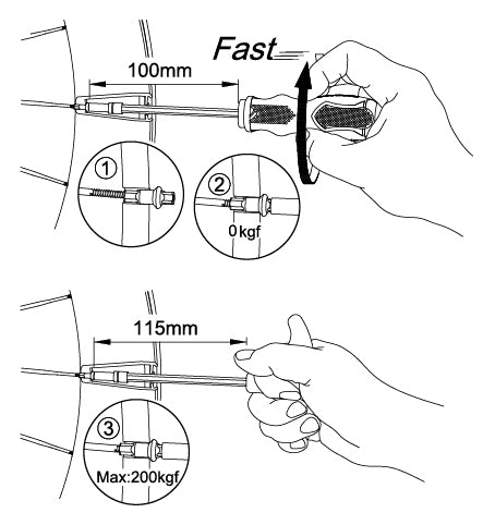 Spaaknippelsleutels IceToolz 12D5 voor 3,6mm (vierkante) nippels