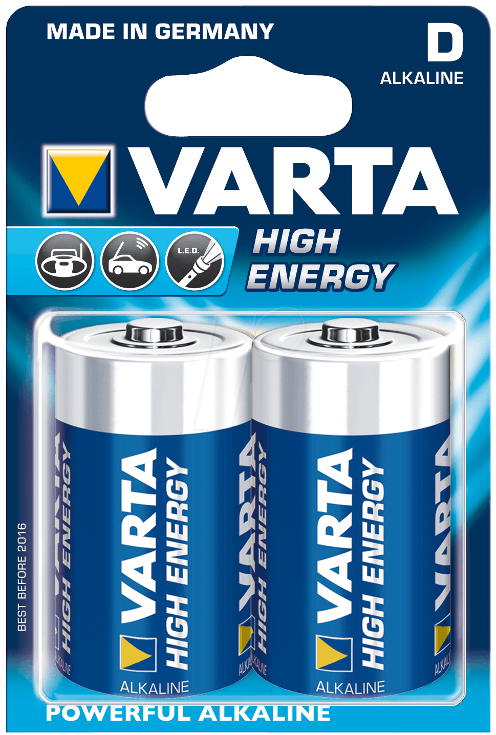 Batterij VARTA Longlife Alkaline LR20 (2x)