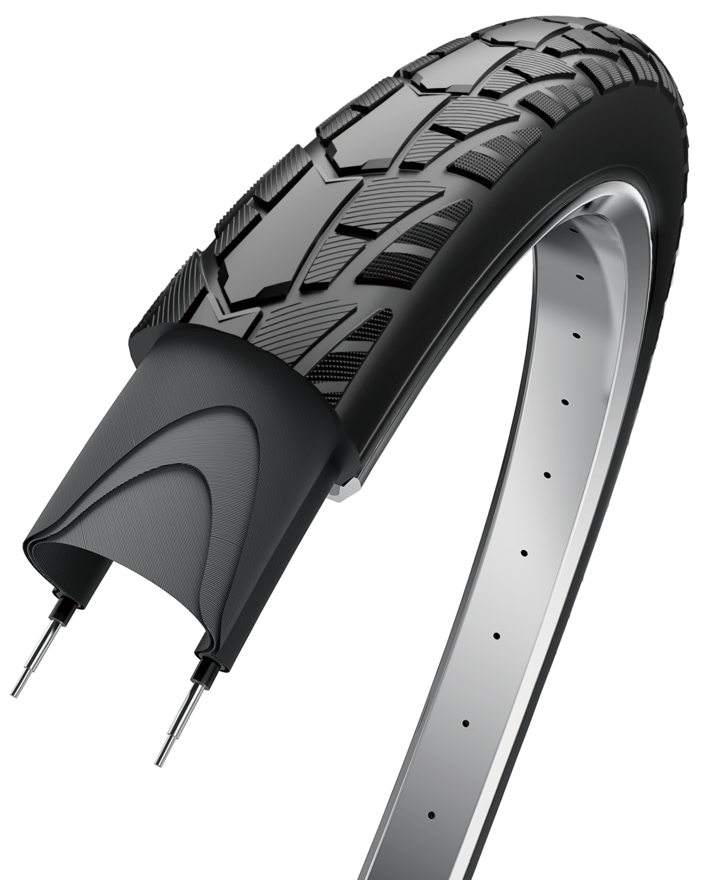 Buitenband Edge Performance Tour 28 x 1 1/2" / 40-635 - Zwart met reflectie