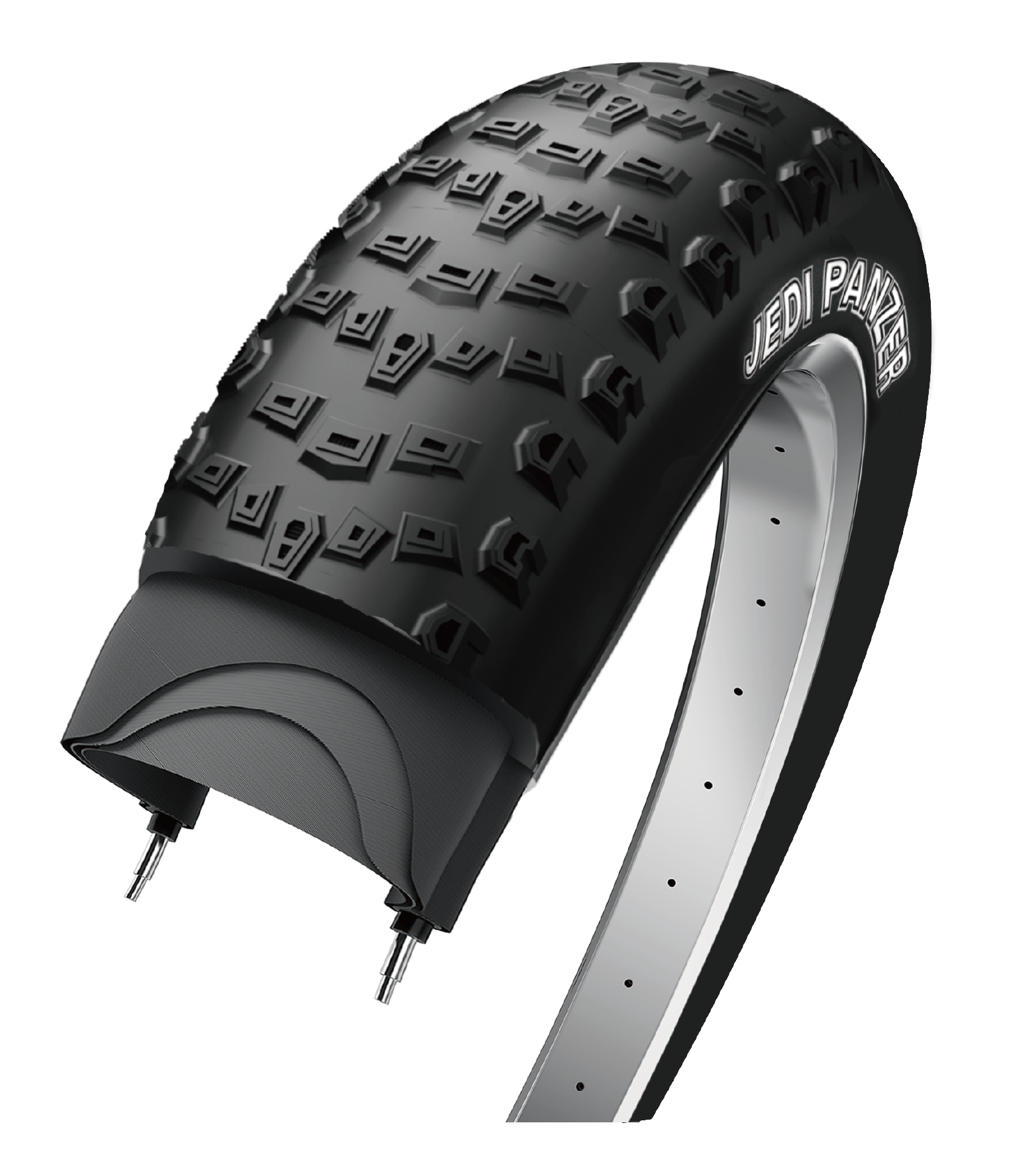 Buitenband Edge Jedi Fatbike 20 x 4.00" / 100-406 - zwart