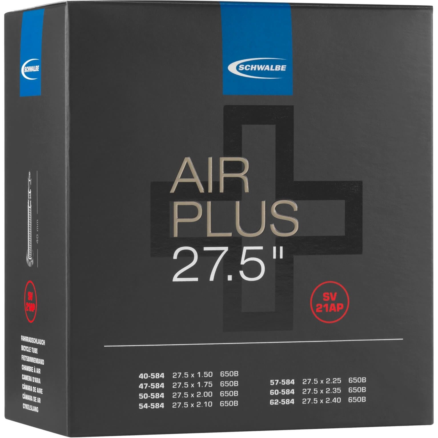 Binnenband Schwalbe SV21AP Air Plus 27.5" / 40/62-584 - 40mm ventiel