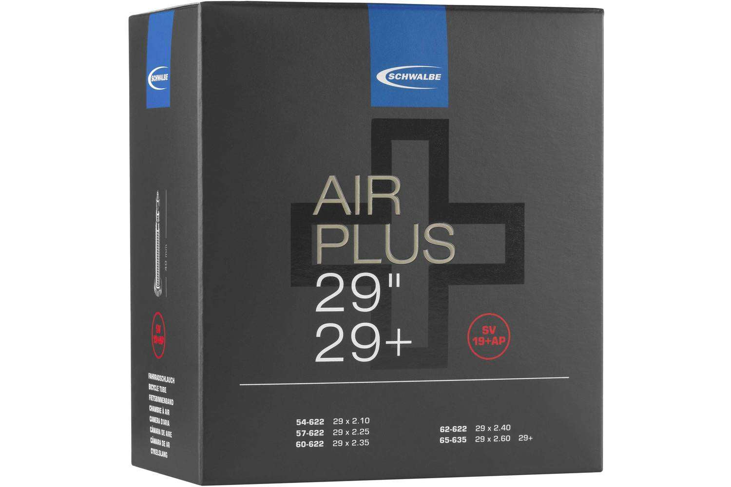 Binnenband Schwalbe SV19+AP Air Plus 28/29" / 54/65-622 - 40mm ventiel