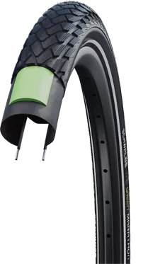 Buitenband Schwalbe Green Marathon GreenGuard 16 x 1.35"/35-349 mm - zwart met reflectie