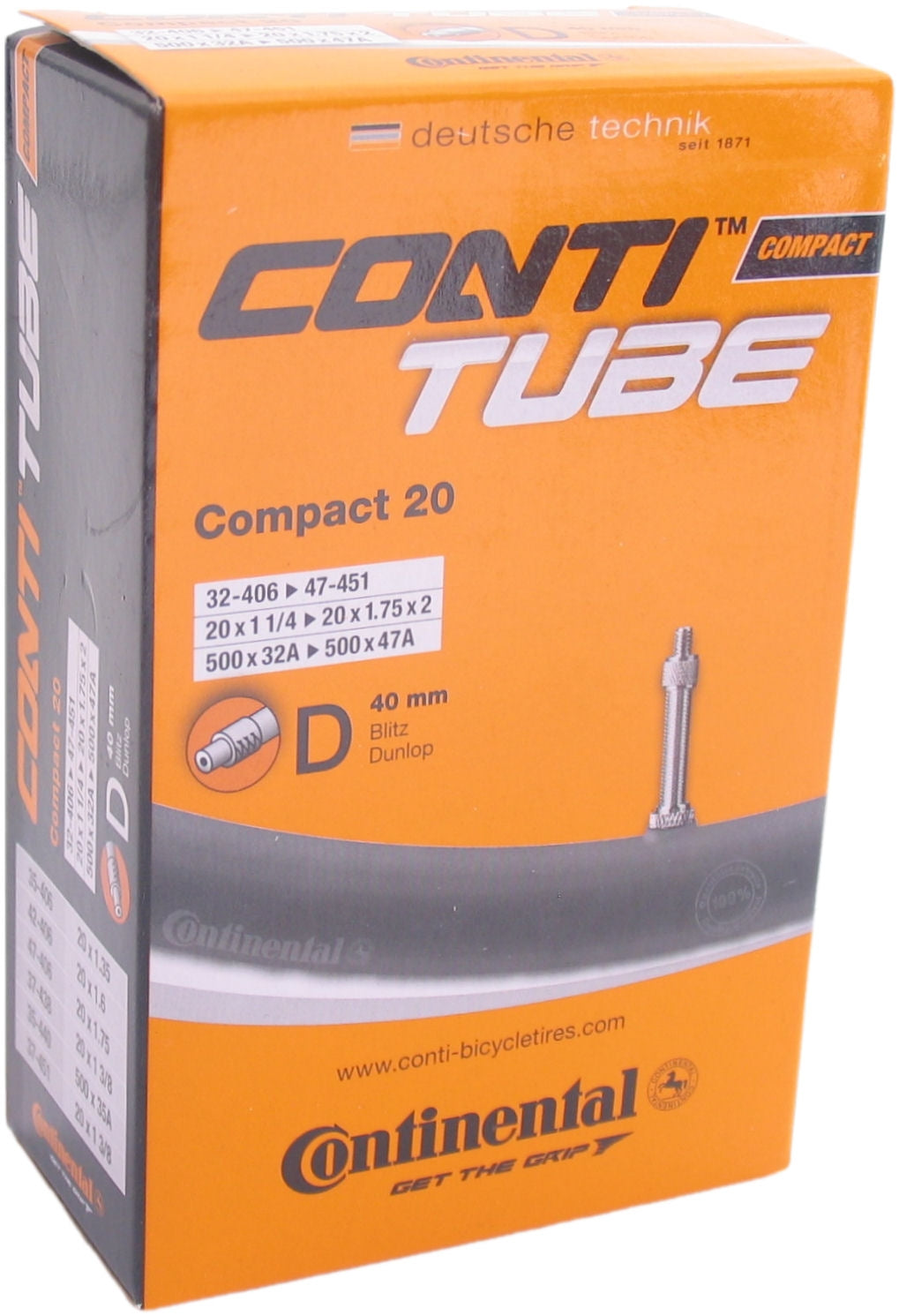 Binnenband Continental 20" Compact - 32-406 -> 47-451 - DV40mm ventiel