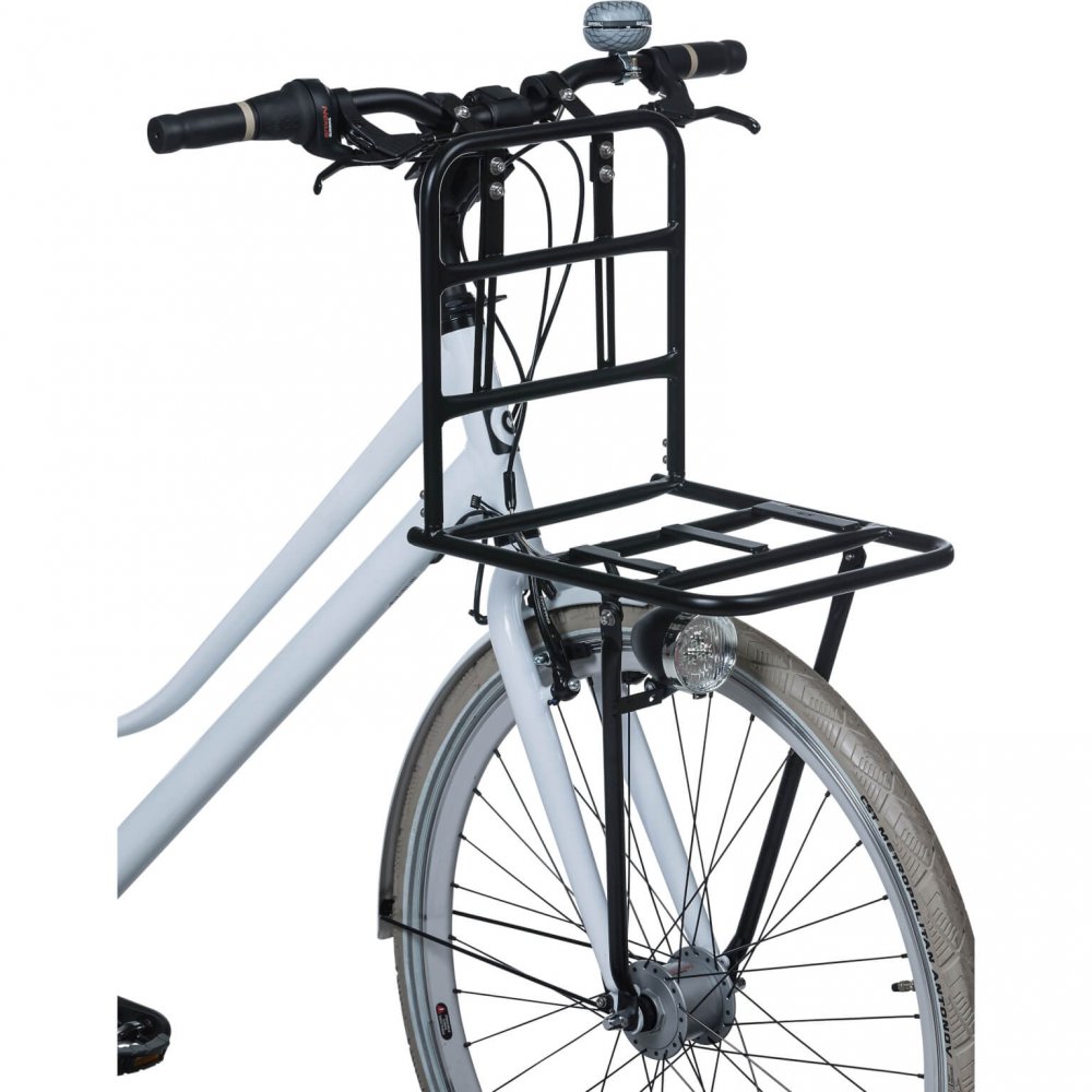 Voordrager Basil Front Carrier L 40 x 28 x 96 cm - glanzend zwart