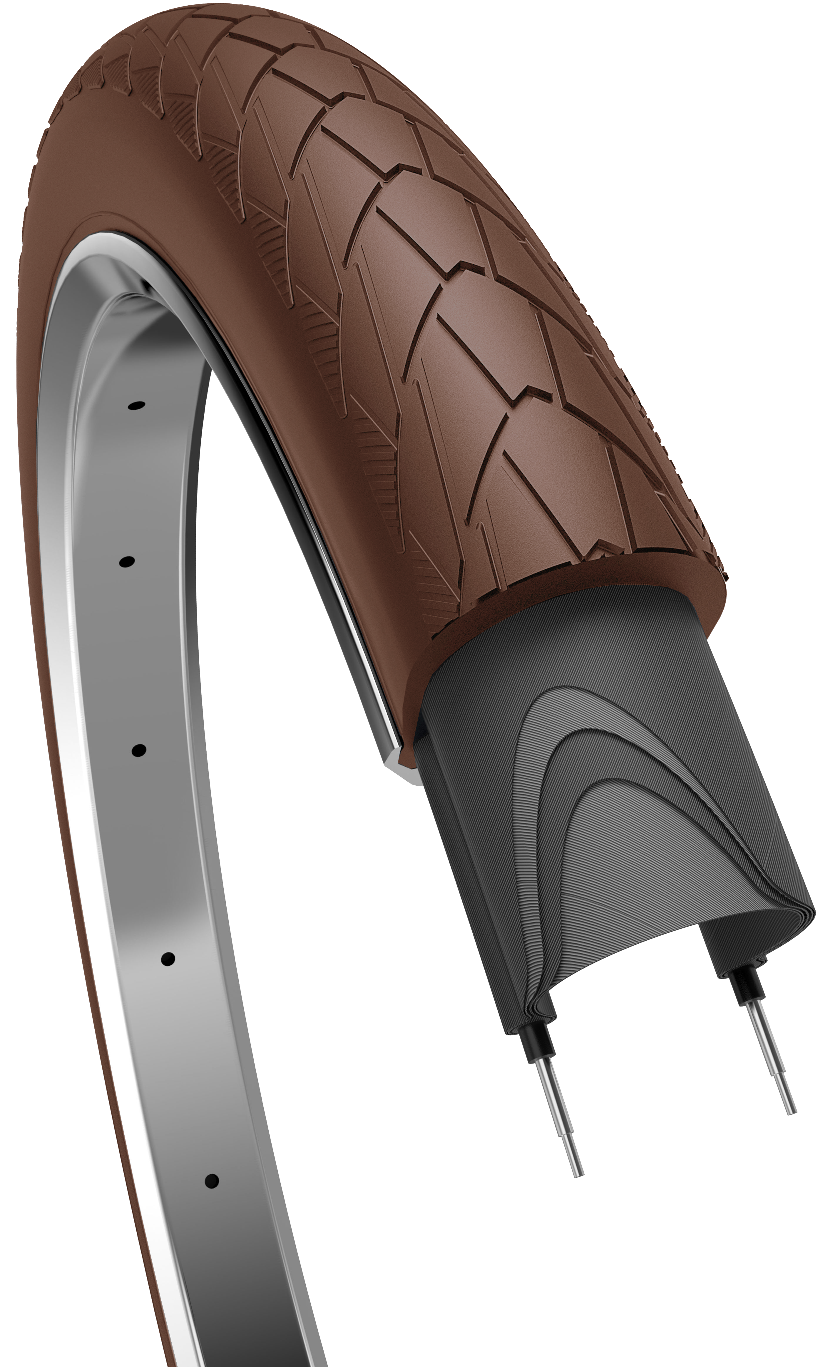 Buitenband Edge Mambo 28 x 2.00"/ 50-622 mm - donkerbruin met reflectie