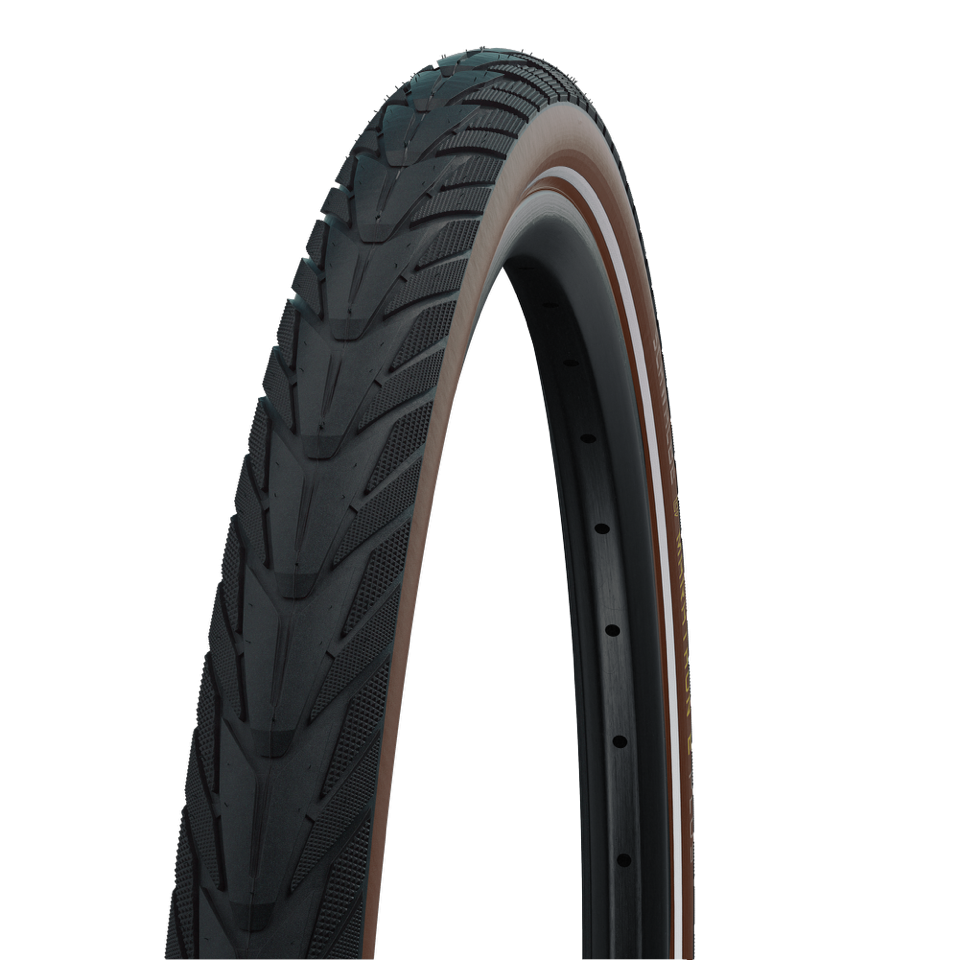Buitenband Schwalbe Energizer Plus GreenGuard 28 x 1.75" / 47-622 mm - zwart/bruin met reflectie