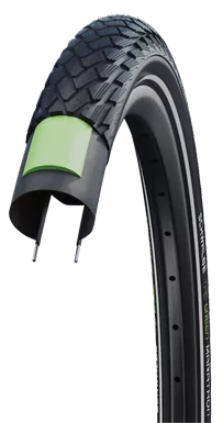 Buitenband Schwalbe Green Marathon GreenGuard 28 x 1.75"/ 47-622mm - zwart met reflectie