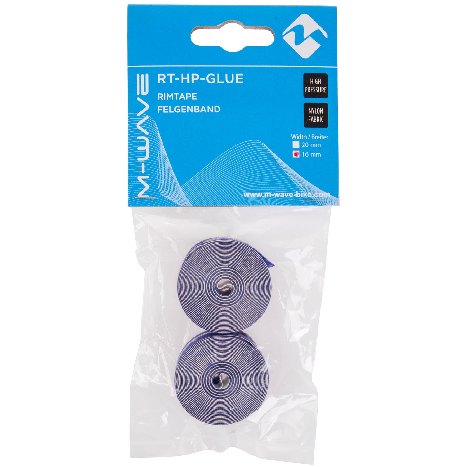 Velglint 12-29" M-Wave RT-HP-Glue hoge druk 16 mm - blauw (1 set)