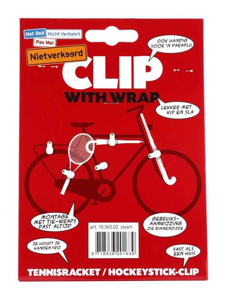 Tennis- en hockeyclip NietVerkeerd - zwart