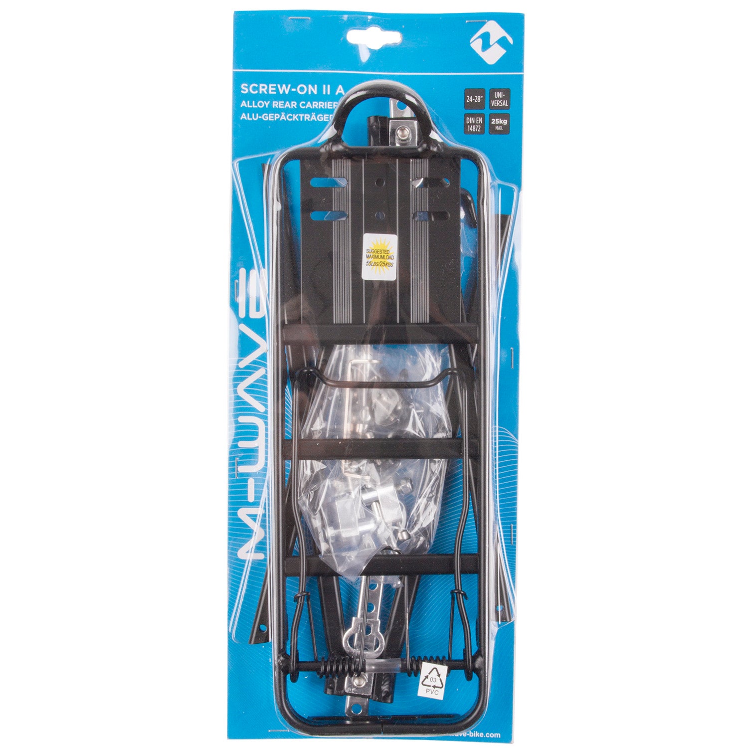 Achterdrager 26/28" M-Wave Screw-On II - zwart