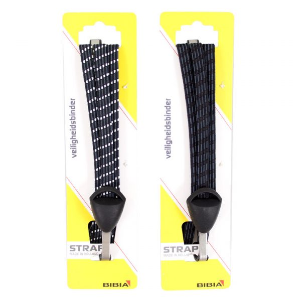 Triobinder Bibia met RVS haak - zwart/wit/grijs (op kaart)