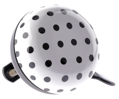 Fietsbel Ding-Dong NietVerkeerd Dots ø60 mm - wit met zwarte stippen