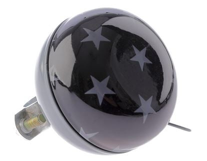 Fietsbel Ding-Dong NietVerkeerd Stars ø60mm - zwart/witte strepen