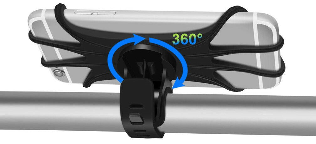 Telefoonhouder Edge EZ Fit - 360° - Siliconen - zwart