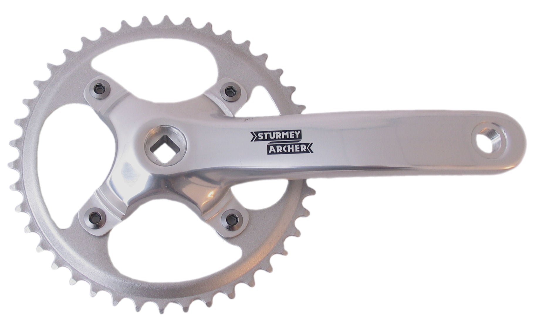 Crankstel 42T Sturmey Archer FCS720 voor 3/32" ketting 170mm - voor vierkante as - zilver