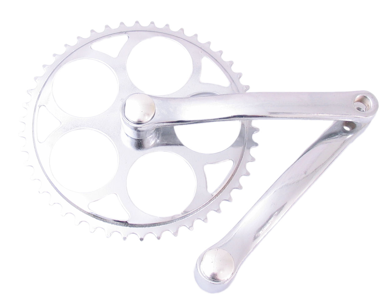 Crankstel 46T Vinty spieloos - voor vierkante as - chroom