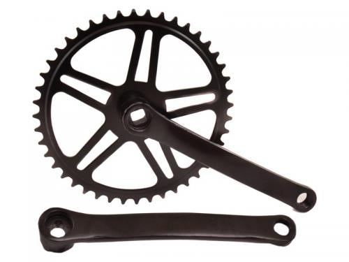 Crankstel 44T Vinty spieloos - voor vierkante as - 170mm crank - zwart