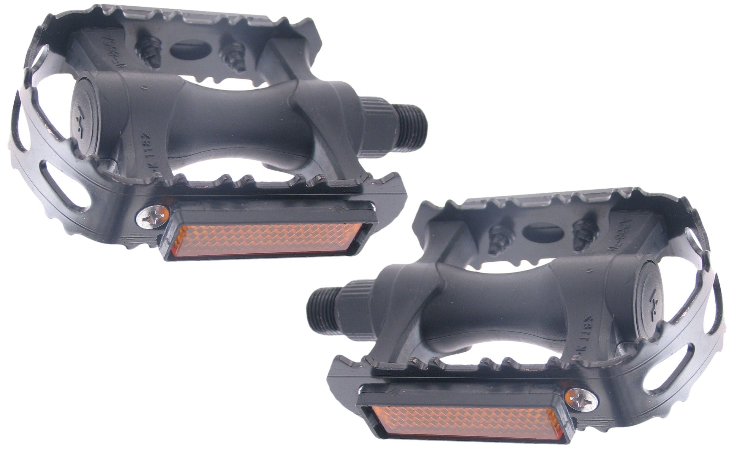 Pedaalset MTB Edge kunststof met ijzeren rand - zwart