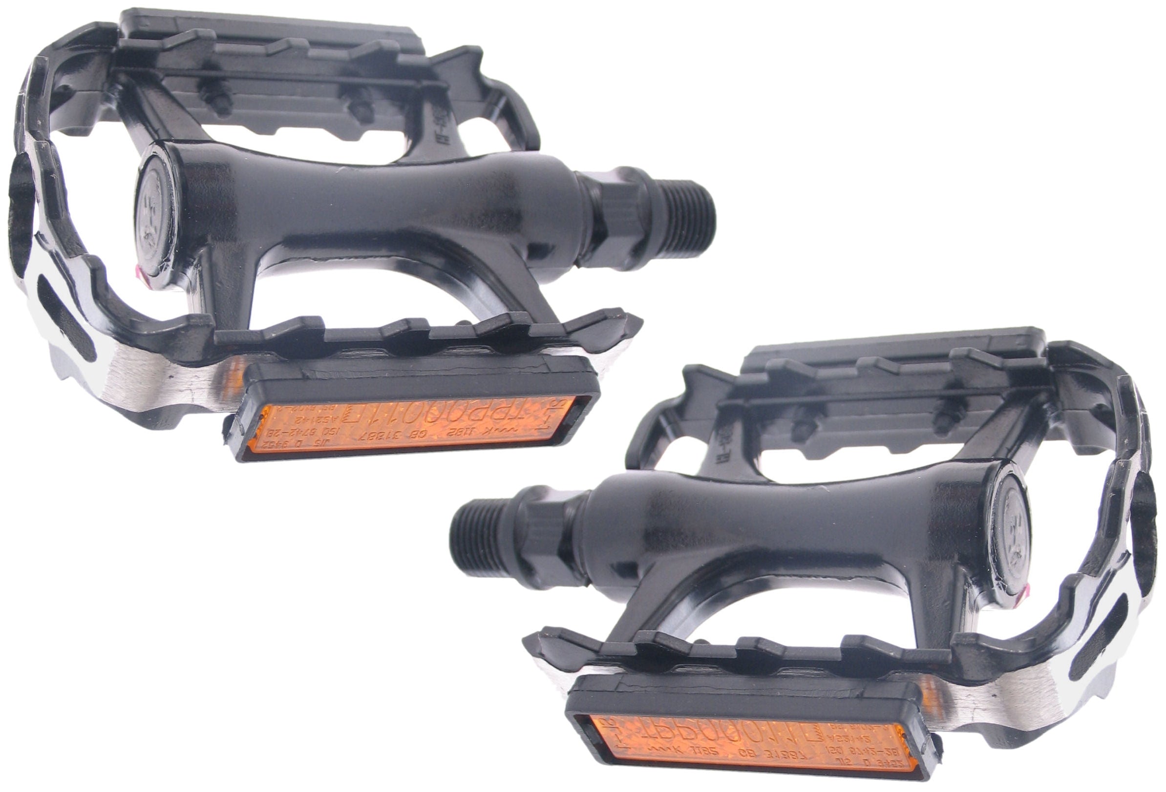 Pedaalset MTB Edge Low Profile met polish zijkant - aluminium zwart