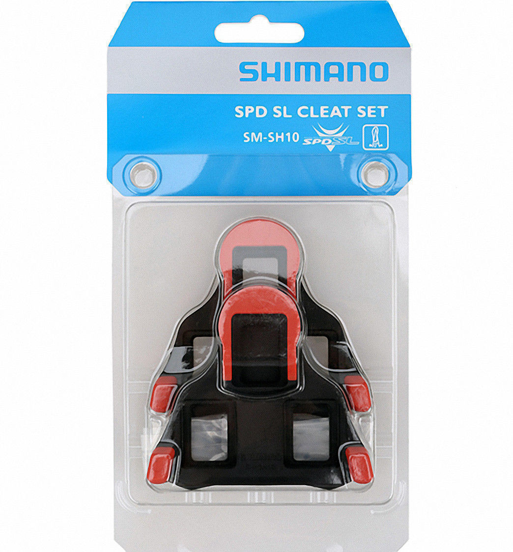 Schoenplaatjes Shimano SM-SH10 SPD-SL- rood (zonder speling)