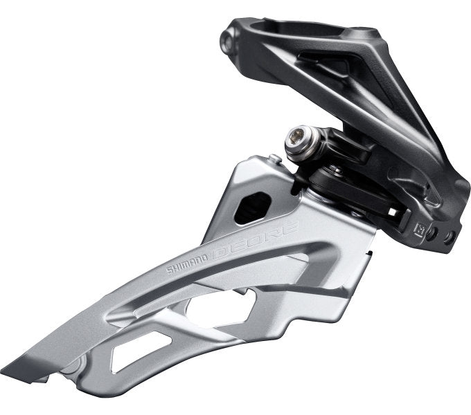 Voorderailleur 3 x 10-speed Shimano Deore FC-M6000 side swing - hoge klem 40-42T - Zwart/Zilver