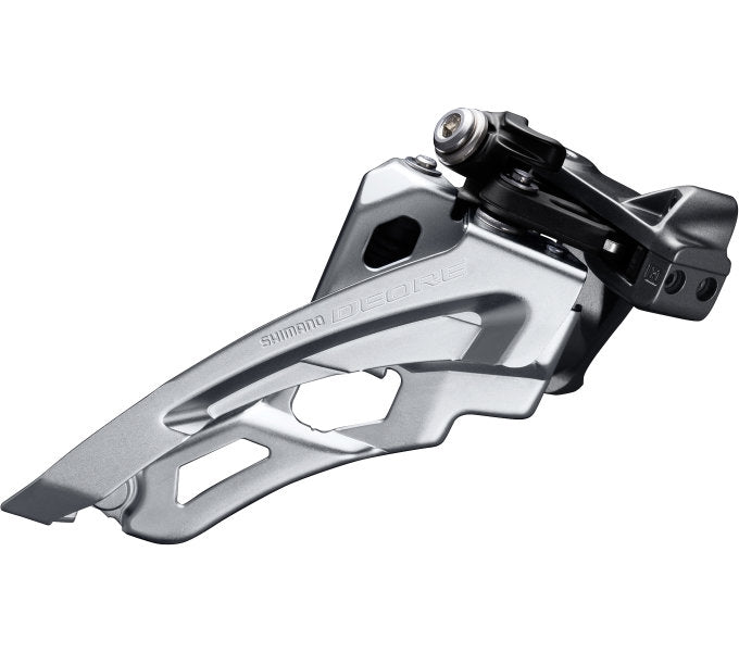 Voorderailleur 3 x 10-speed Shimano Deore FC-M6000 side swing - hoge klem 40-42T - Zwart/Zilver