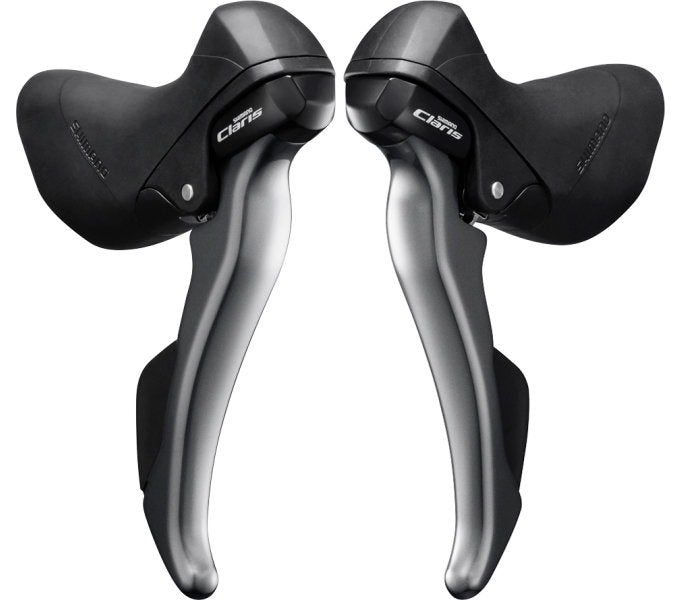 Versteller-/remhendelset 2 x 8 speed Shimano Claris ST-R2000 - grijs/zwart