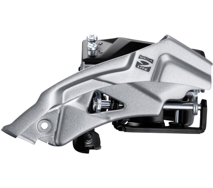 Voorderailleur 3 x 9-speed Shimano Altus FD-M2000 - top swing - dual pull - met hoge klem - 40T (63-66°) - Zwart/Zilver