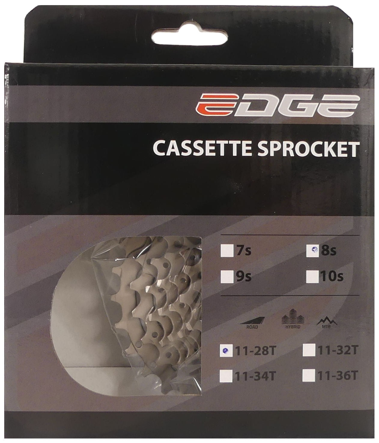 Cassette 8 speed Edge CS-M5008 11-28T - zilver
