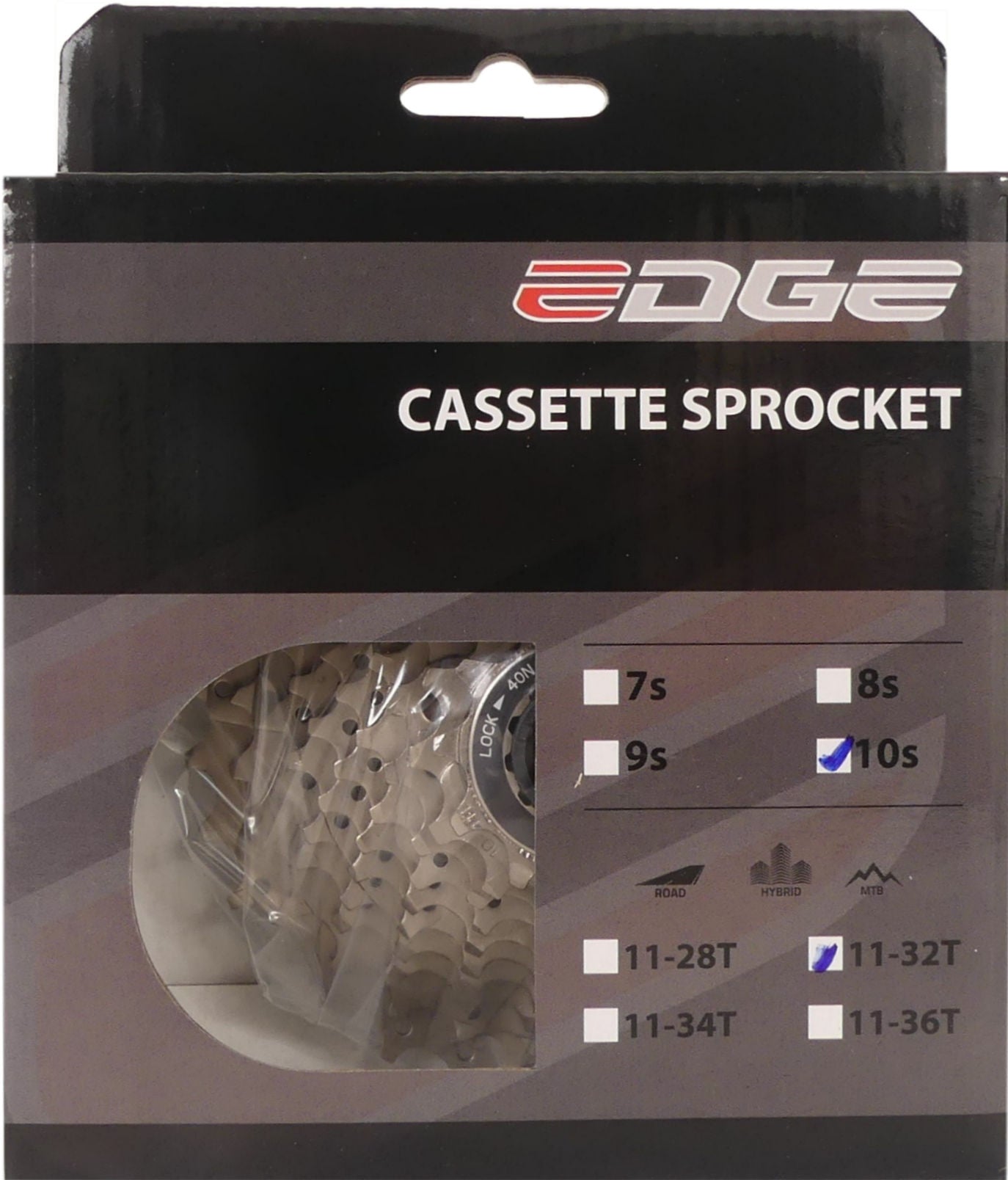 Cassette 10 speed Edge CS-M6010 11-32T - zilver