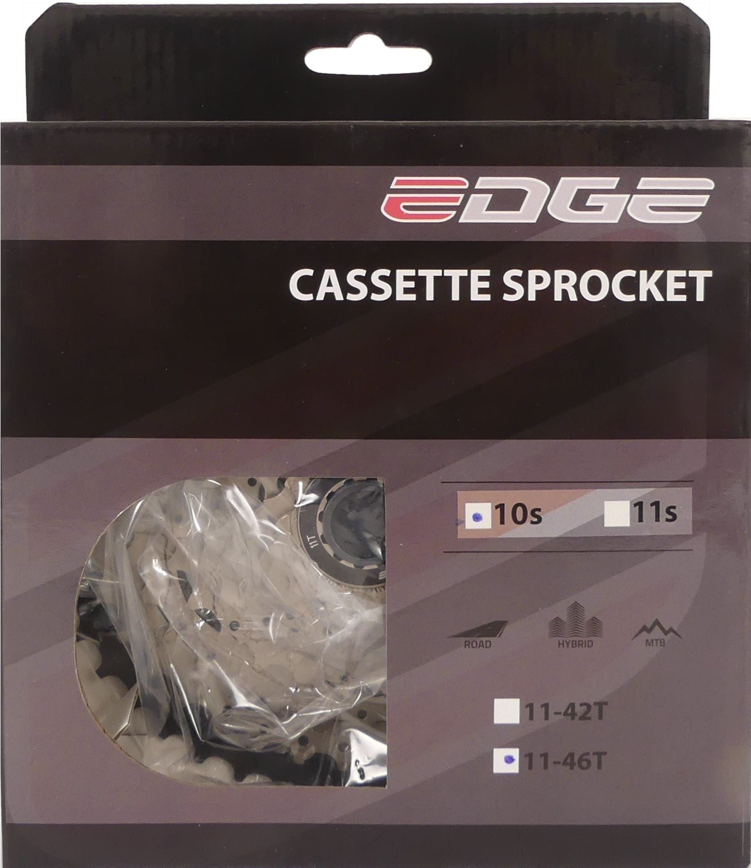 Cassette 10 speed Edge CS-M6010 11-46T -zilver/zwart
