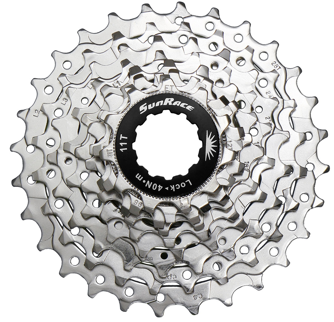 Cassette 9 speed Sunrace CSR91 11-28T - zilver