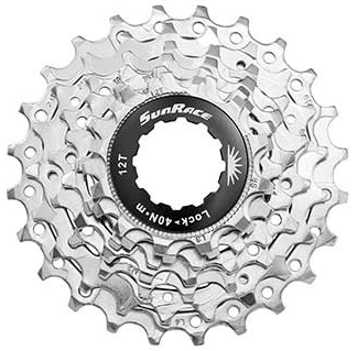 Cassette 7 speed Sunrace CSR63 12-24T - zilver