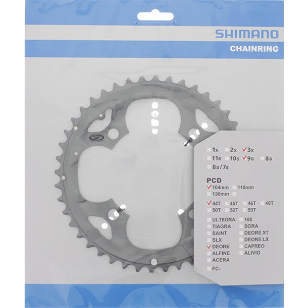 Kettingblad 44T Shimano Deore FC-M590 kettingrand - zilver
