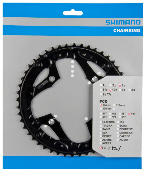 Kettingblad 48T Shimano FC-T521 Non Series - kettingrand - zwart