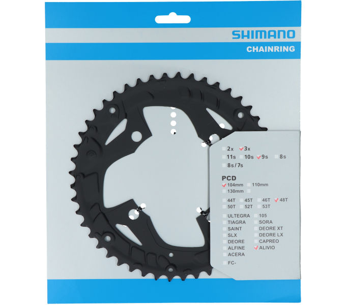 Kettingblad Shimano Alivio FC-T4060 - zwart (voor 48-38-28T)