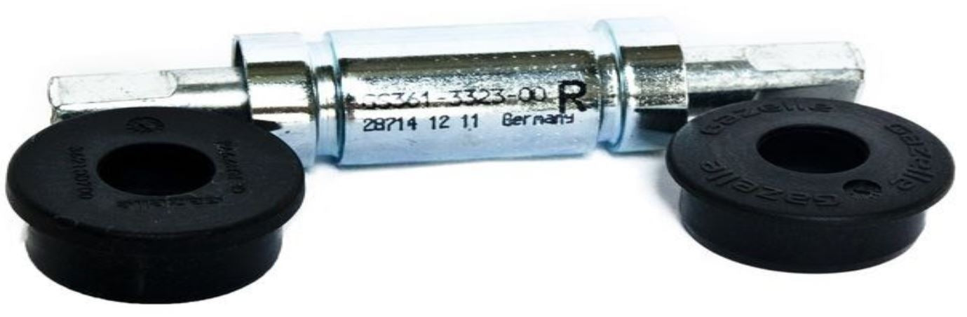 Trapas 128m Gazelle zonder kettingkastbeugel - Zilver