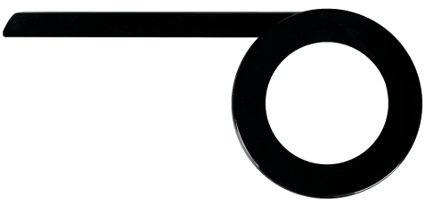 Kettingscherm Herrmans Slyde 42-44T open - mat zwart